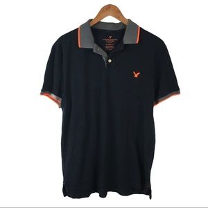 PO365 American Eagle Classic Fit Polo Shirt L Navy